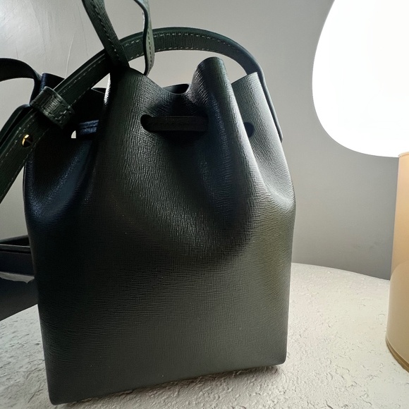 Mansur Gavriel Mini Bucket Bag - Khaki Green - NWOT - Picture 8 of 9